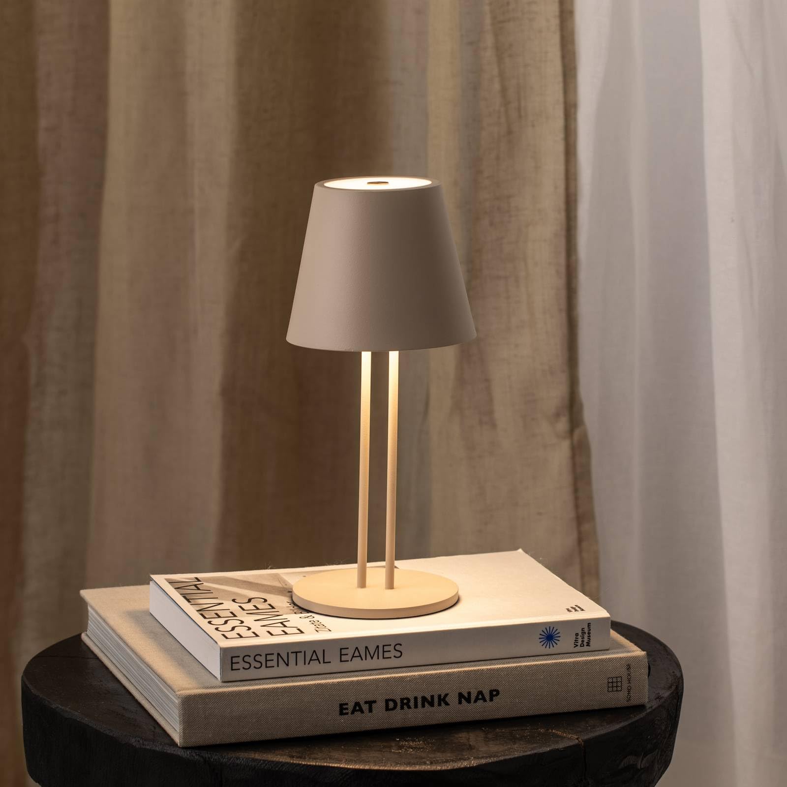 Lindby LED Janea dimmbar (spritzwassergeschützt (Modern) in Creme aus Metall (1 flammig,)