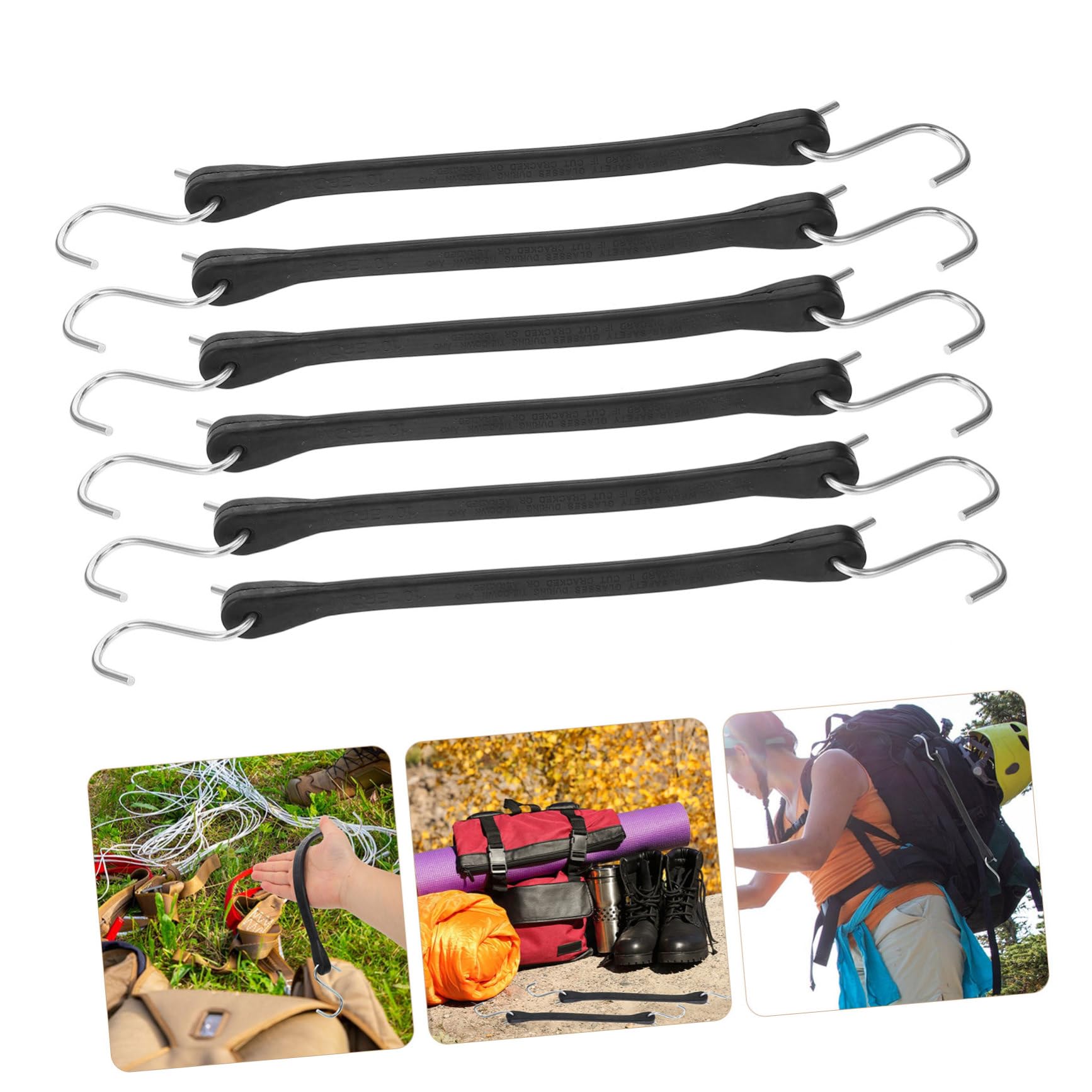 Didiseaon 10piezas Goma Correas de Fijación para Equipaje de Viaje Correas de Conexión para Maletas Gancho para Equipaje Accesorios para Exteriores Cincha Elástica