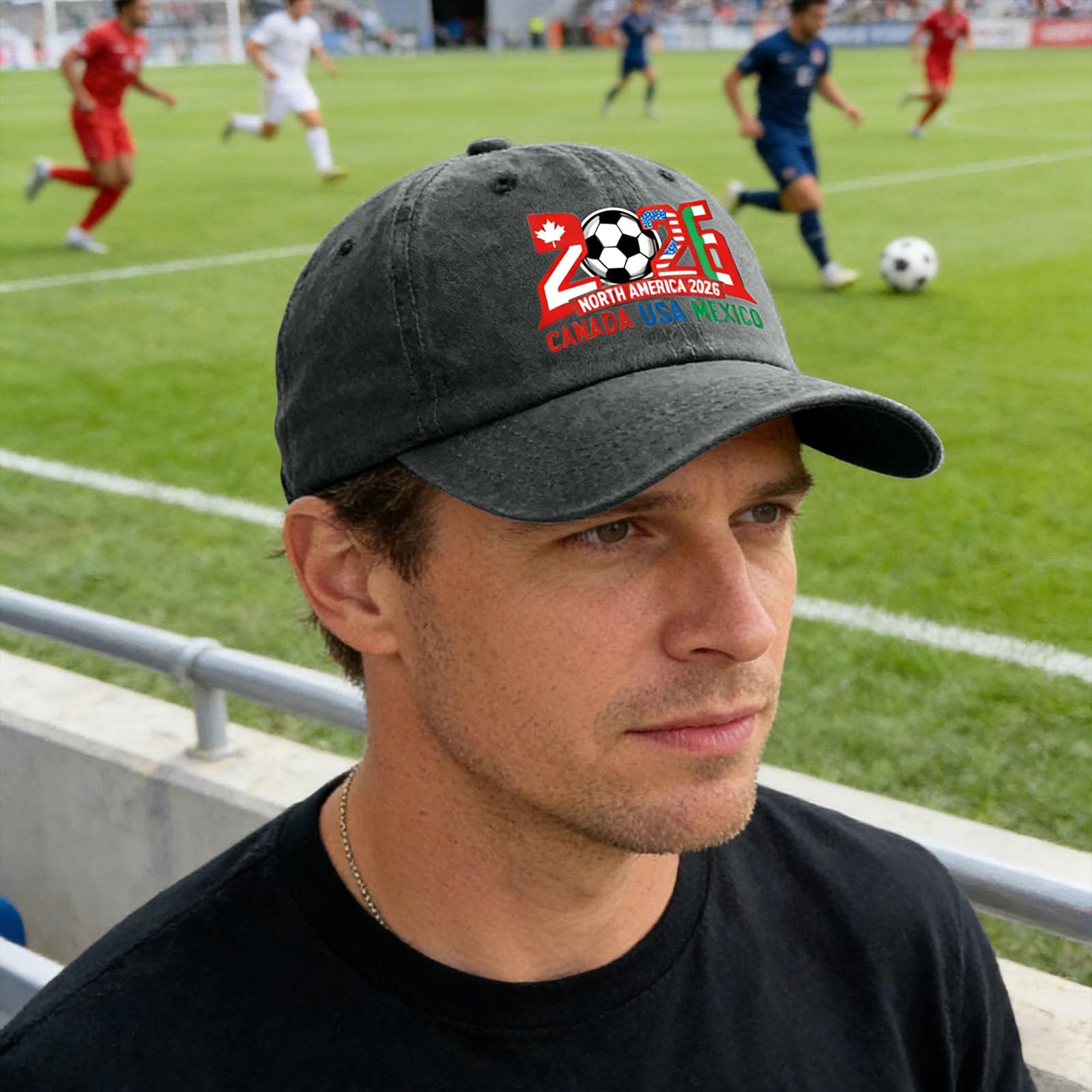 2026 Cup Hat, USA Canada Mexico World Cup Soccer Cap, Host Country Soccer Football Cap, Cotton Baseball Hat for Men Women — view 5