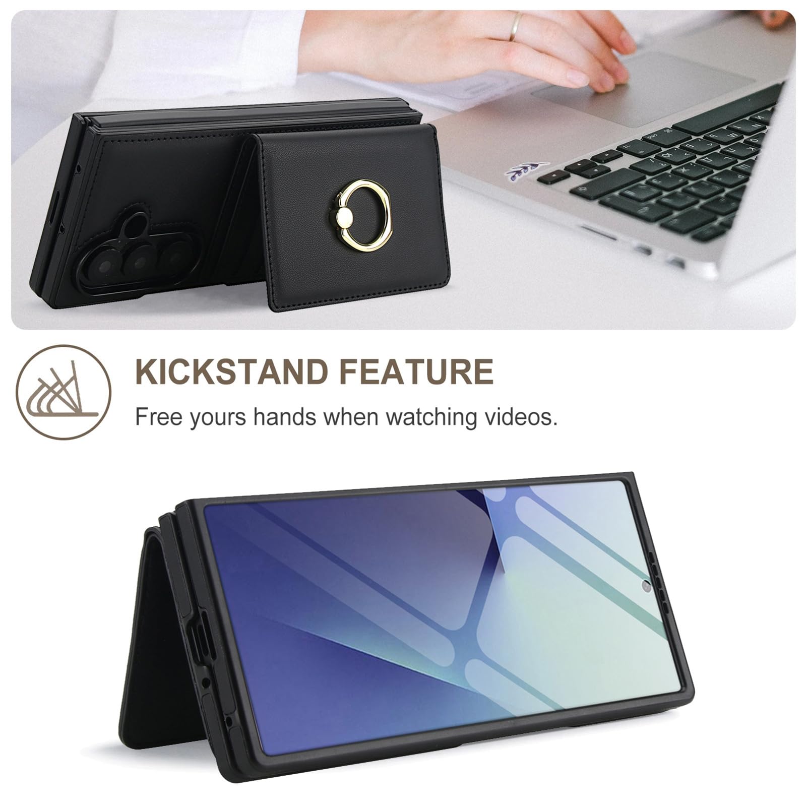 Für Samsung Galaxy Z Fold 8 Ultra Dünne Hülle, Kartenhalter, Ring