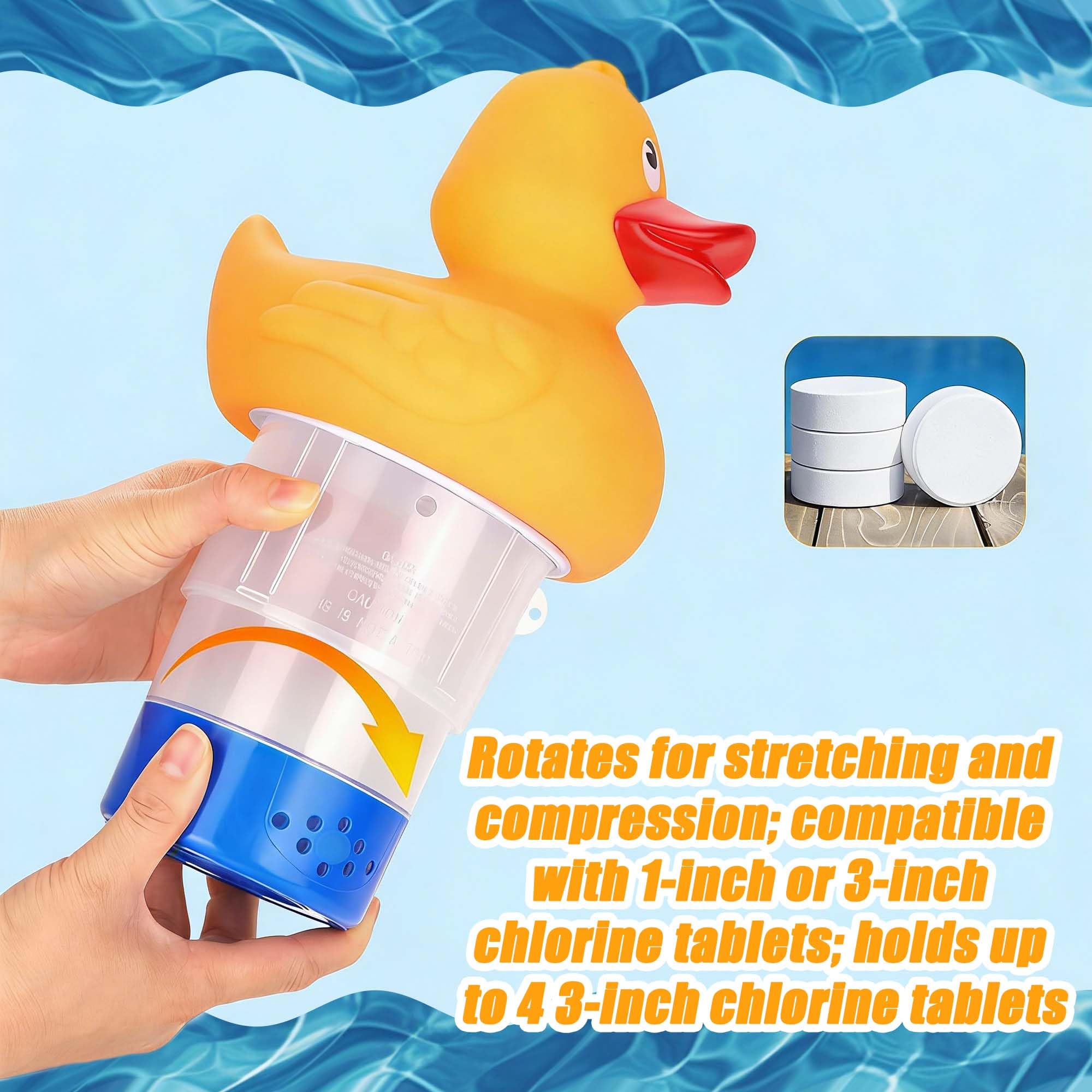 ZAHD Support de Tablette Flottante Distributeur de Chlore pour Piscine Distributeur de Chlore Flottant et de Produits Chimiques Flotteur de Chlore pour Piscine Extérieure pour piscines spas (Jaune)
