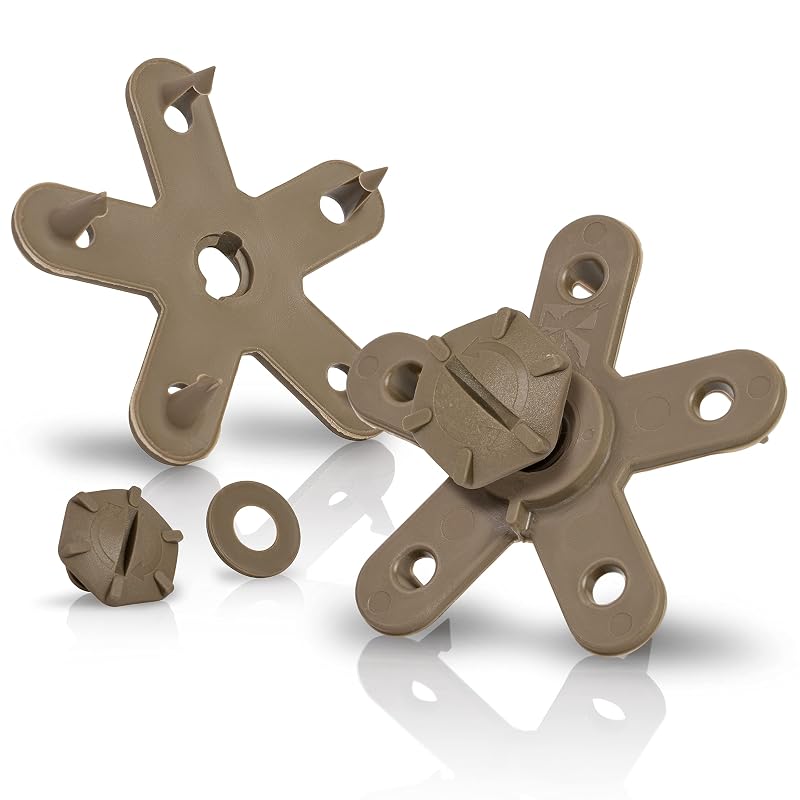 Eagle Klaw 2.0 Clips de Fixação para Tapetes Automotivos Bege para 2 Tapetes, Sem Cortador, Kit com 4 Peças