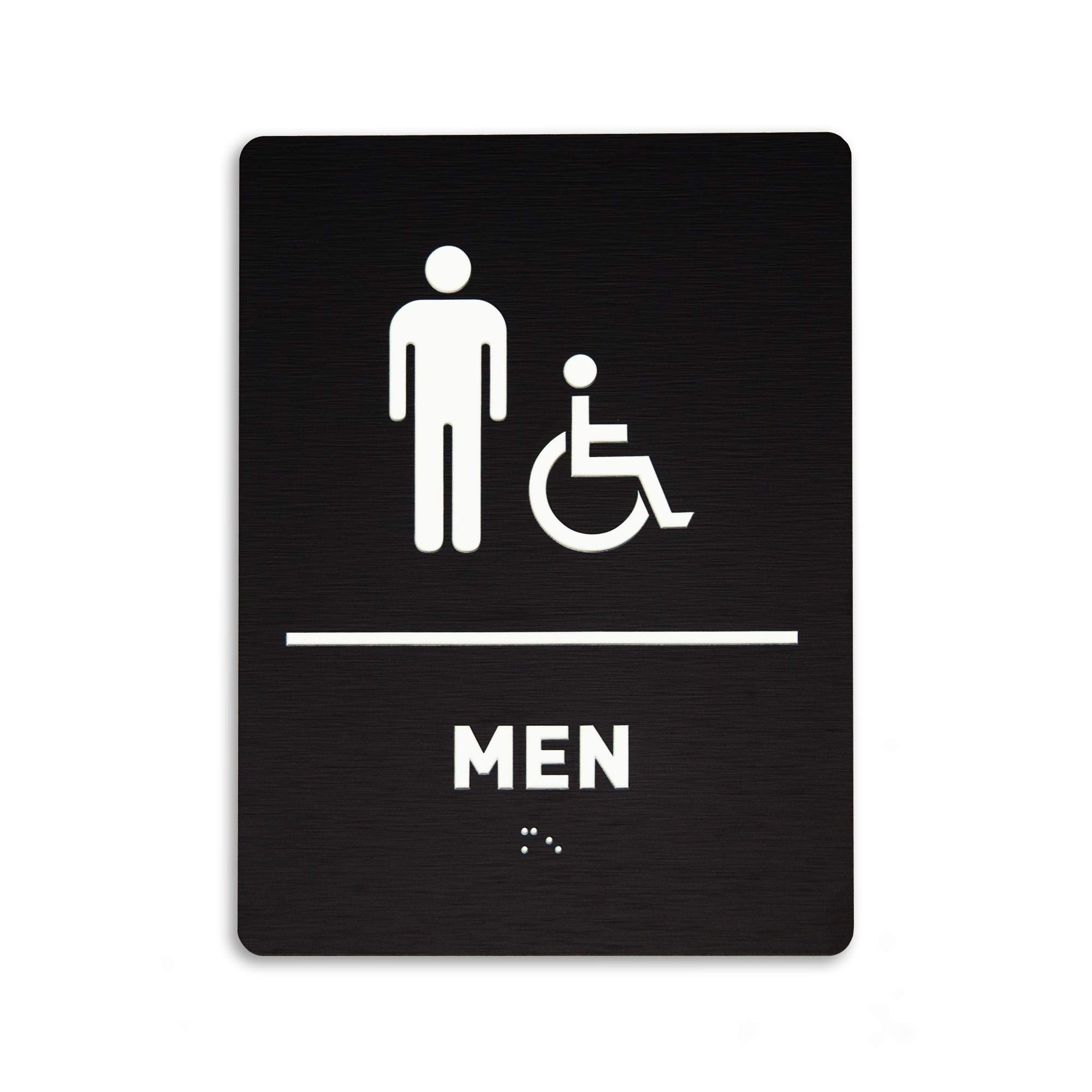 Buy Men Restroom Identification Sign Wheelchair Accessible, ADA