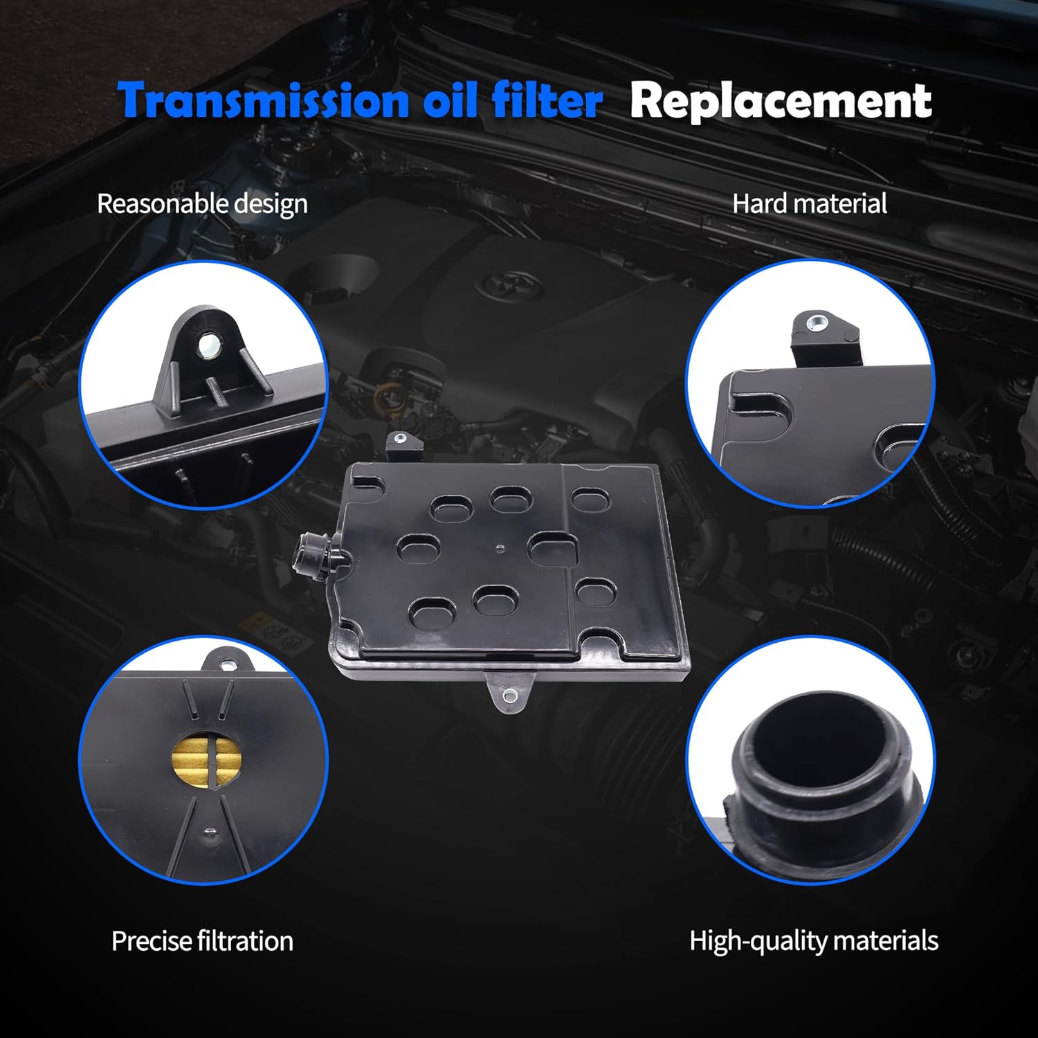 10R80 Ten Speed Transmission Filter with gasket kit Compatible with Ford Mustang Expedition Explorer F150 Ranger Transit 150 250 350 and Lincoln Navigator Aviator # FT202 HL3Z7A098A HL3P7G186CA