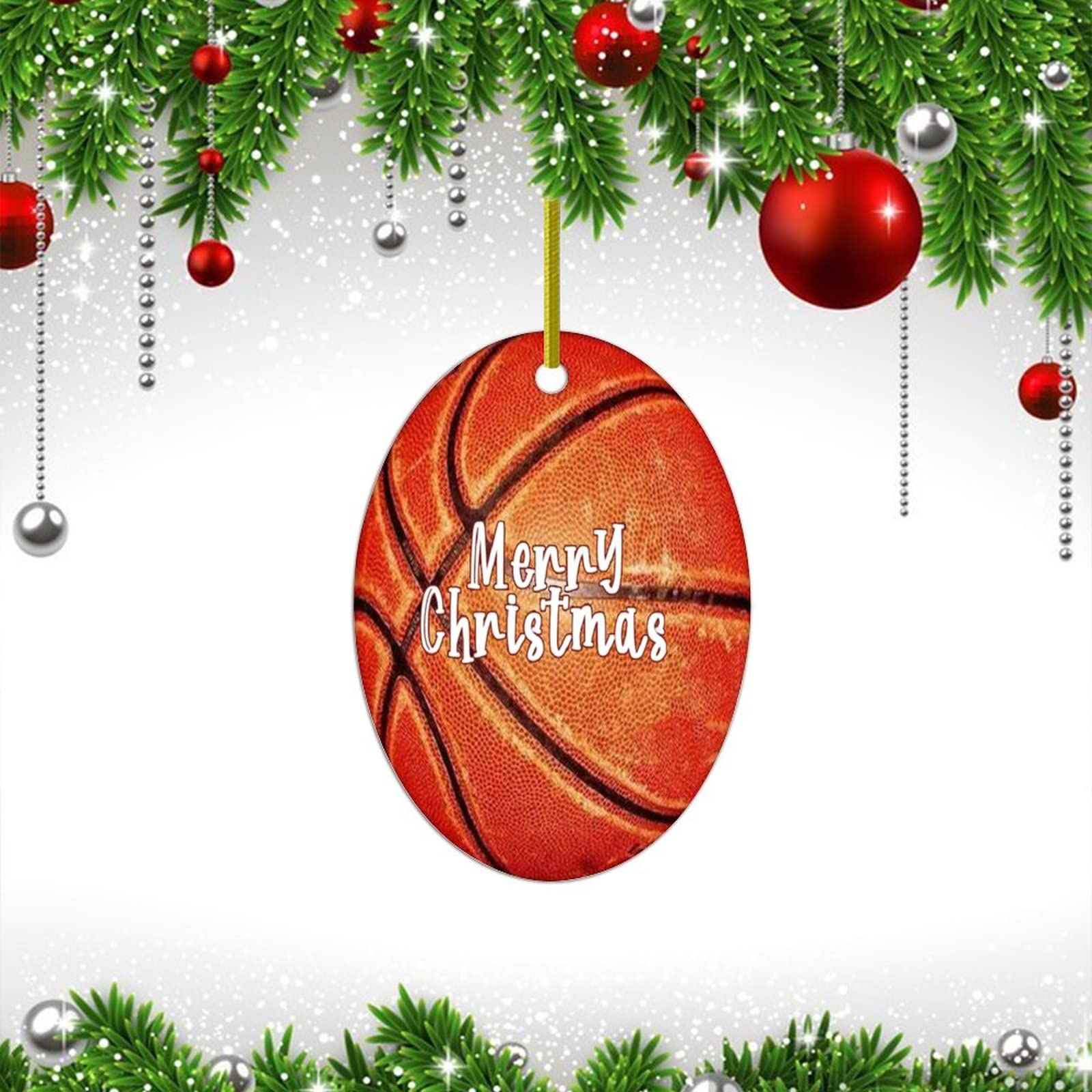 Baseball Weihnachtsbaumschmuck 2024 – Doppelseitige Keramik-Ornamente Für Fans & Jungen – Perfektes Geschenk Für Sportliebhaber