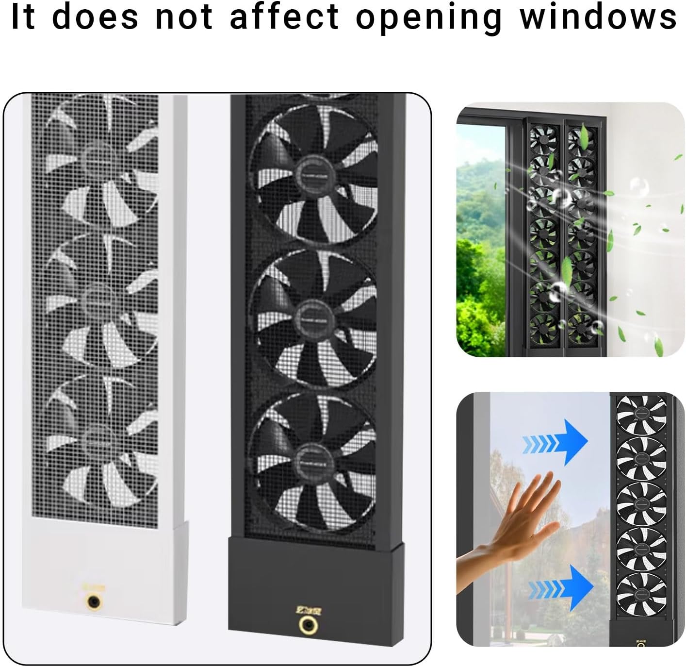 Vertical Window Exhaust Fan for Sliding Windows 5CM Retractable, Adjustable Speed Vertical Vent Fan for Household kitchen Humid and Basements Spaces(White,13.8-15.7)
