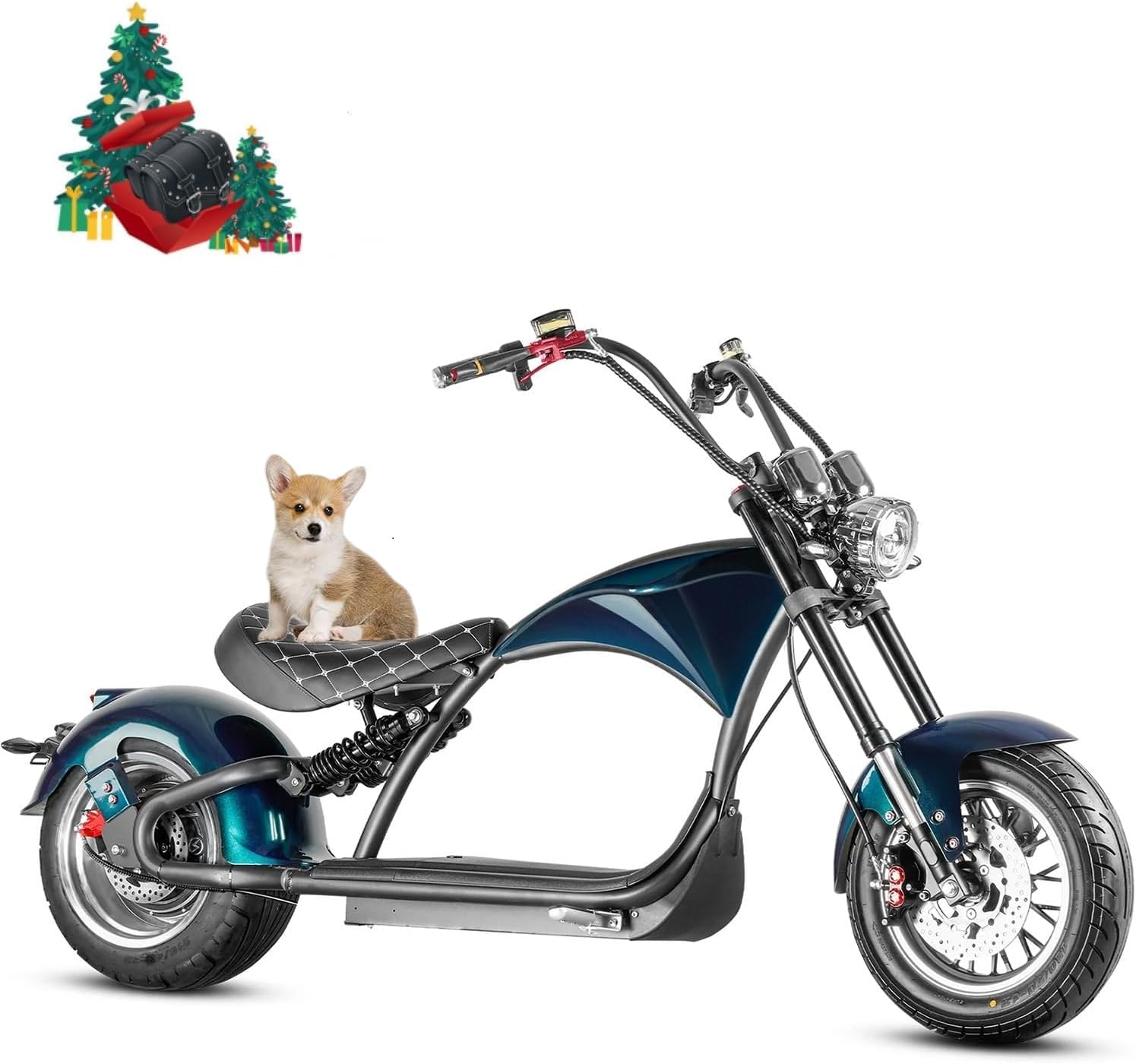 eAhora M1P [2025 Upgraded] 37Mph 2000W Electric Motorcycle for Adults DOT Approved, 40Miles 60V 30ah Lithium Battery, 12in Vacuum Tires Full Suspension for Urban Commuting, Electric Moped