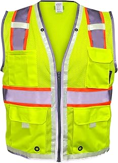 Fierce Safety LU250G Glow Series Class 2 Green Vest with Luminous Reflective Tape | Medium