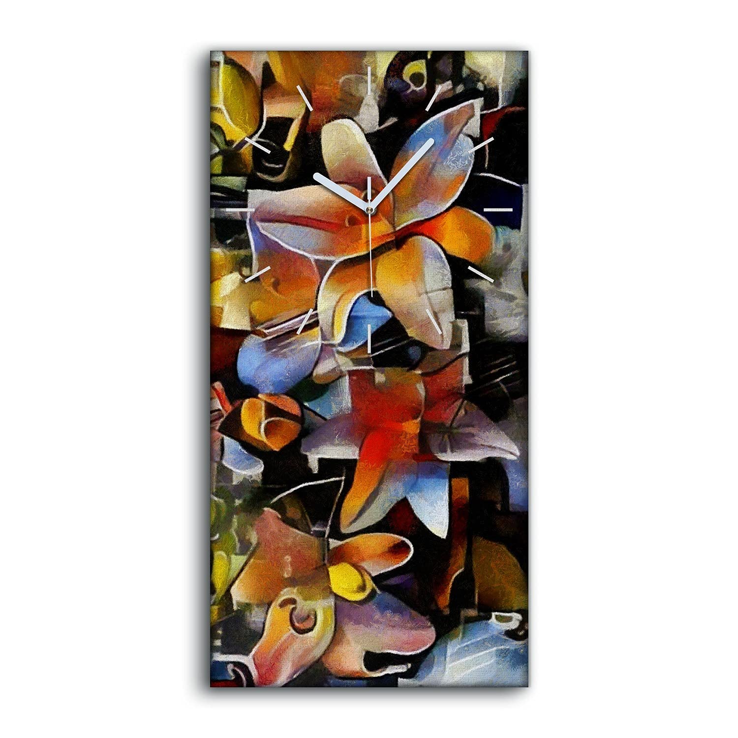 Horloge sur toile mains blanches pour lire l'heure facilement