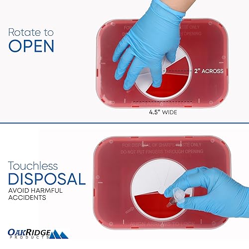 Miniatura 3 de Oakridge - Contenedor de eliminación de desechos de objetos afilados y peligros biológicos 2 unidades
