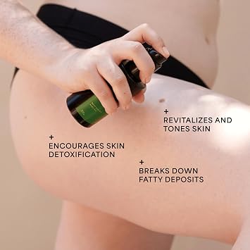 WILDLING Aura Rose Pepper Toning Body Oil I Hydrate, Smooth, Tone+Tights Skin w/ Wild Rose Pepper, Mastic+Organic Helichrysum I Cellulite Smoothing,Lymphatic Drainage and Blood Circulation Improvement