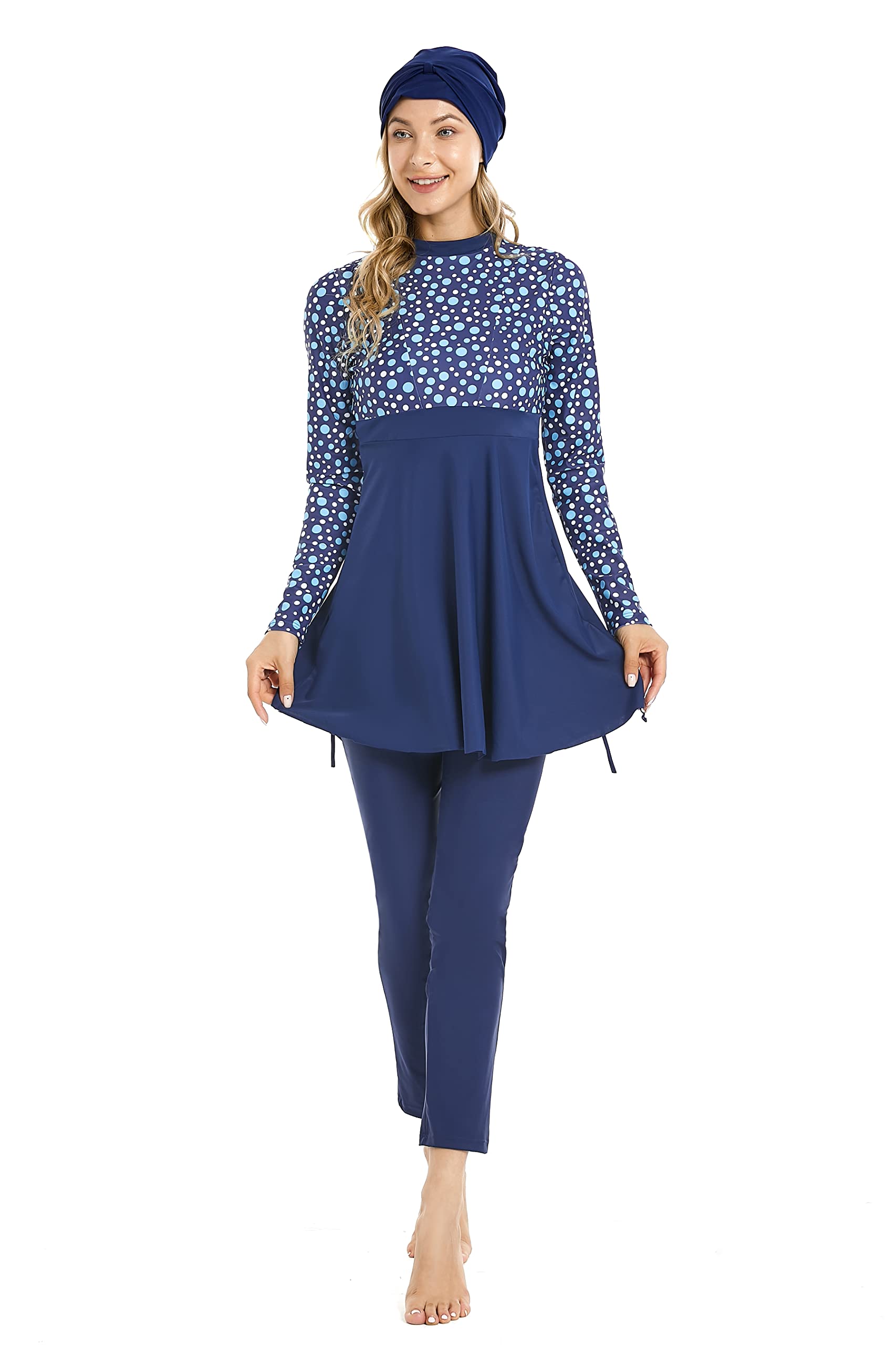 Costumi da Bagno Musulmani per Le Donne Costume Intero Islamico Burkini Modest Costume da Bagno a Maniche Lunghe Sportivo