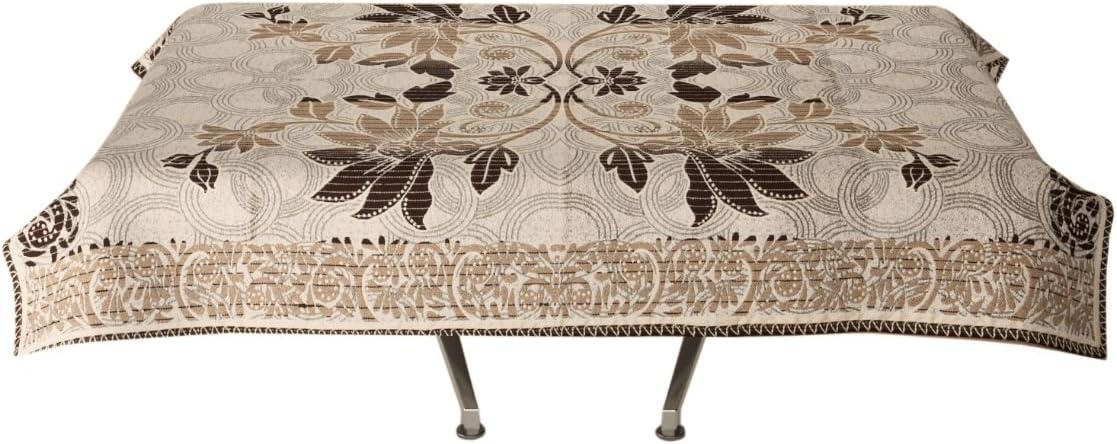 Center Table Cover Cloth 4 Seater for Living Room-Brown Color by AM Creation