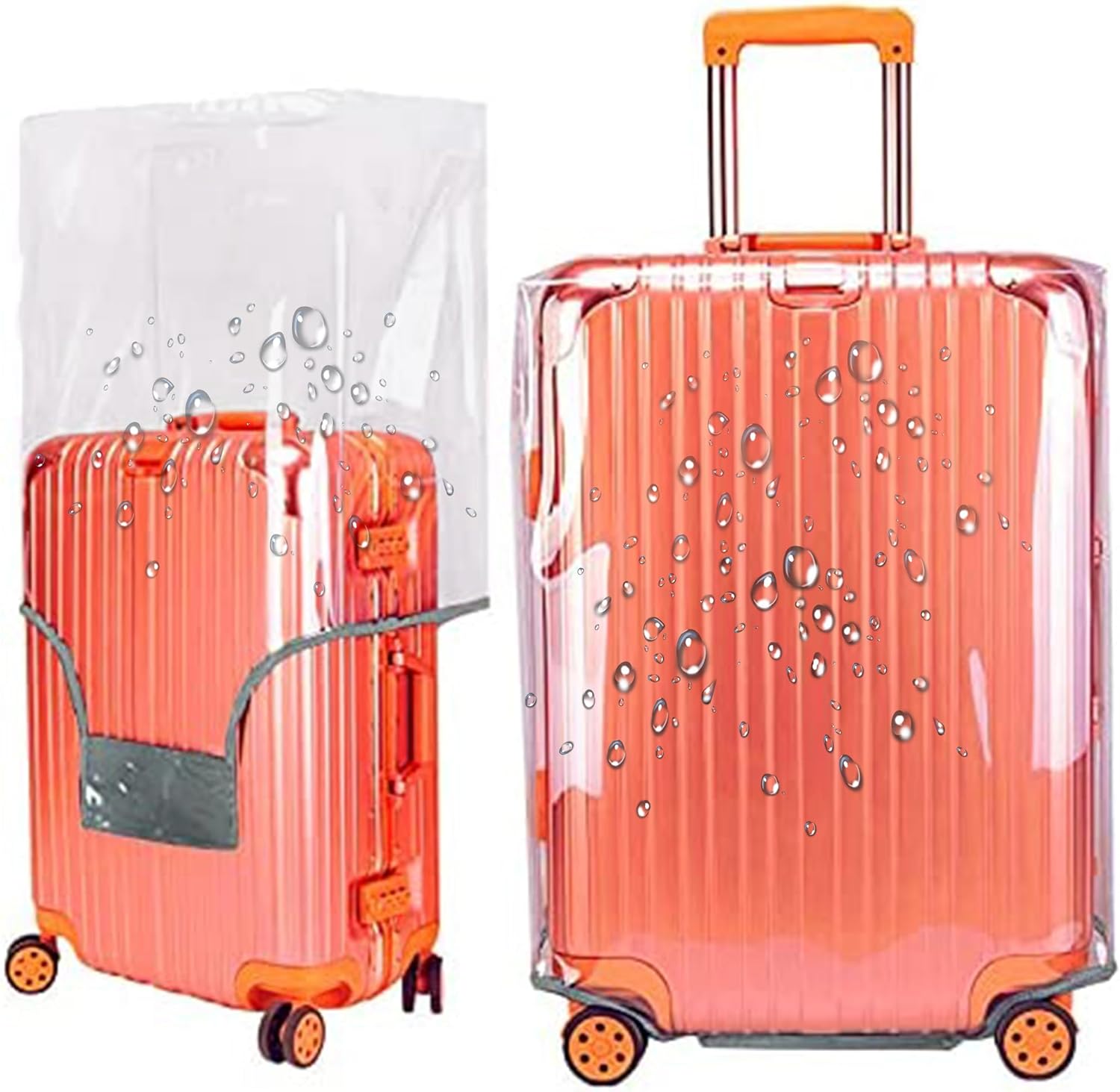 3 PCS Luggage Covers for Suitcase TSA Approved,20/24/28 Inch Full Clear Luggage Protector 3mm Thickness Suitcase Protector Cover TAS Approved Suitable for Long Travel Accessories