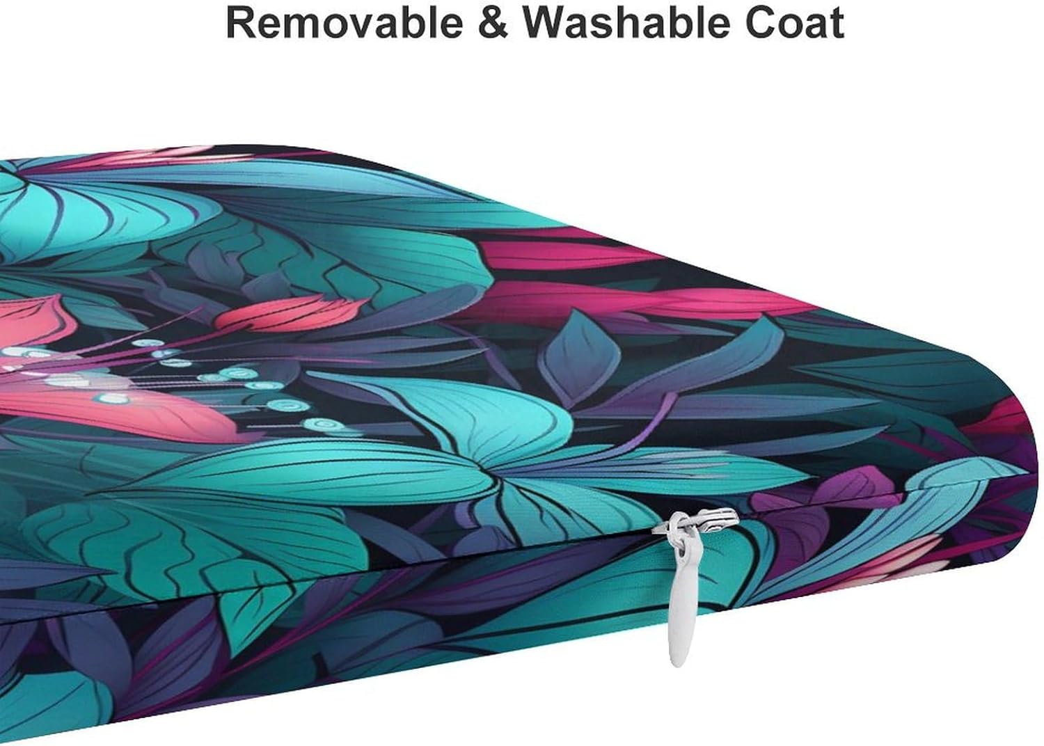 Tropical Flowers Floor Pillow Meditation Yoga Cushion Square Chair Cushion Pillows Seating for Adults