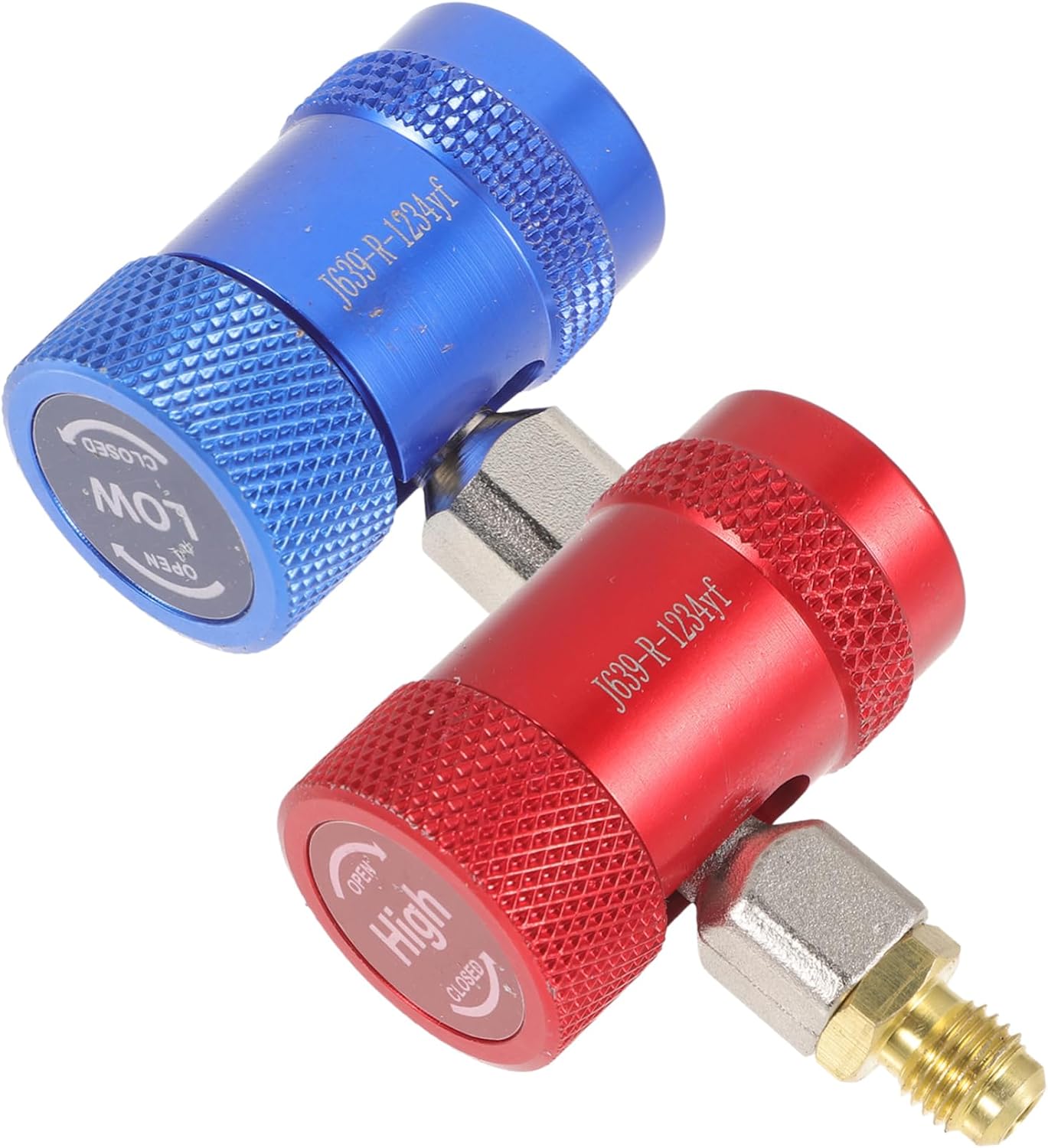 GANAZONO 4Pcs Adjustable Car Air Conditioner Adapters Durable Connectors for Easy Quick Coupling for Vehicle Recharge