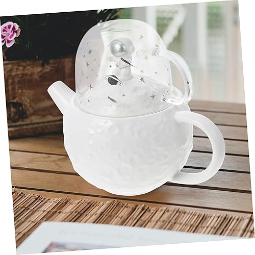 Miniatura 3 de Abaodam 1 Unidades Hervidor de cerámica Hervidor de agua de cerámica Tetera de astronauta Tetera Kung Fu Tetera de vidrio Taza de vidrio Taza de