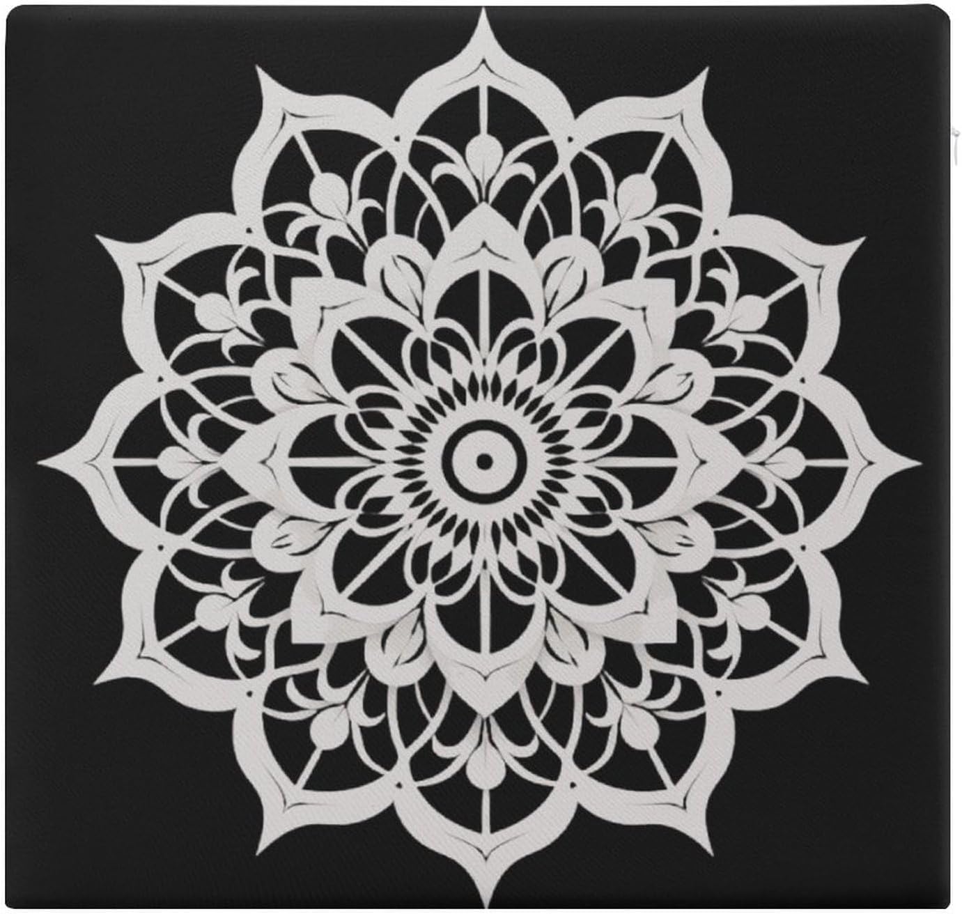 Mandala Lotuses Flower Floor Pillow Meditation Yoga Cushion Square Chair Cushion Pillows Seating for Adults