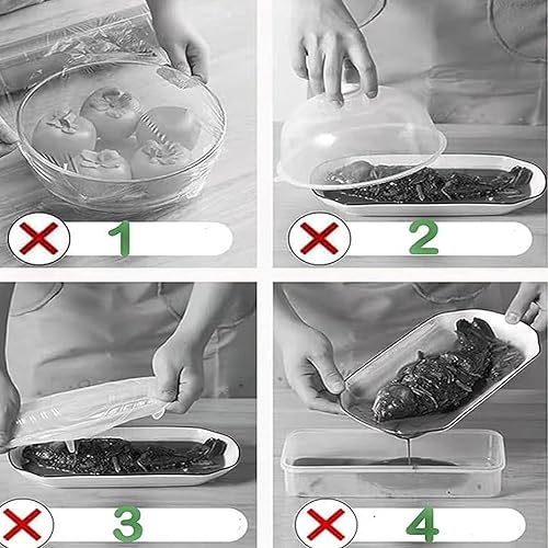 Miniatura 3 de 2023 Nueva caja de almacenamiento de película adhesiva gruesa con 200 envolturas de plástico, organizador de almacenamiento de bolsas de plástico