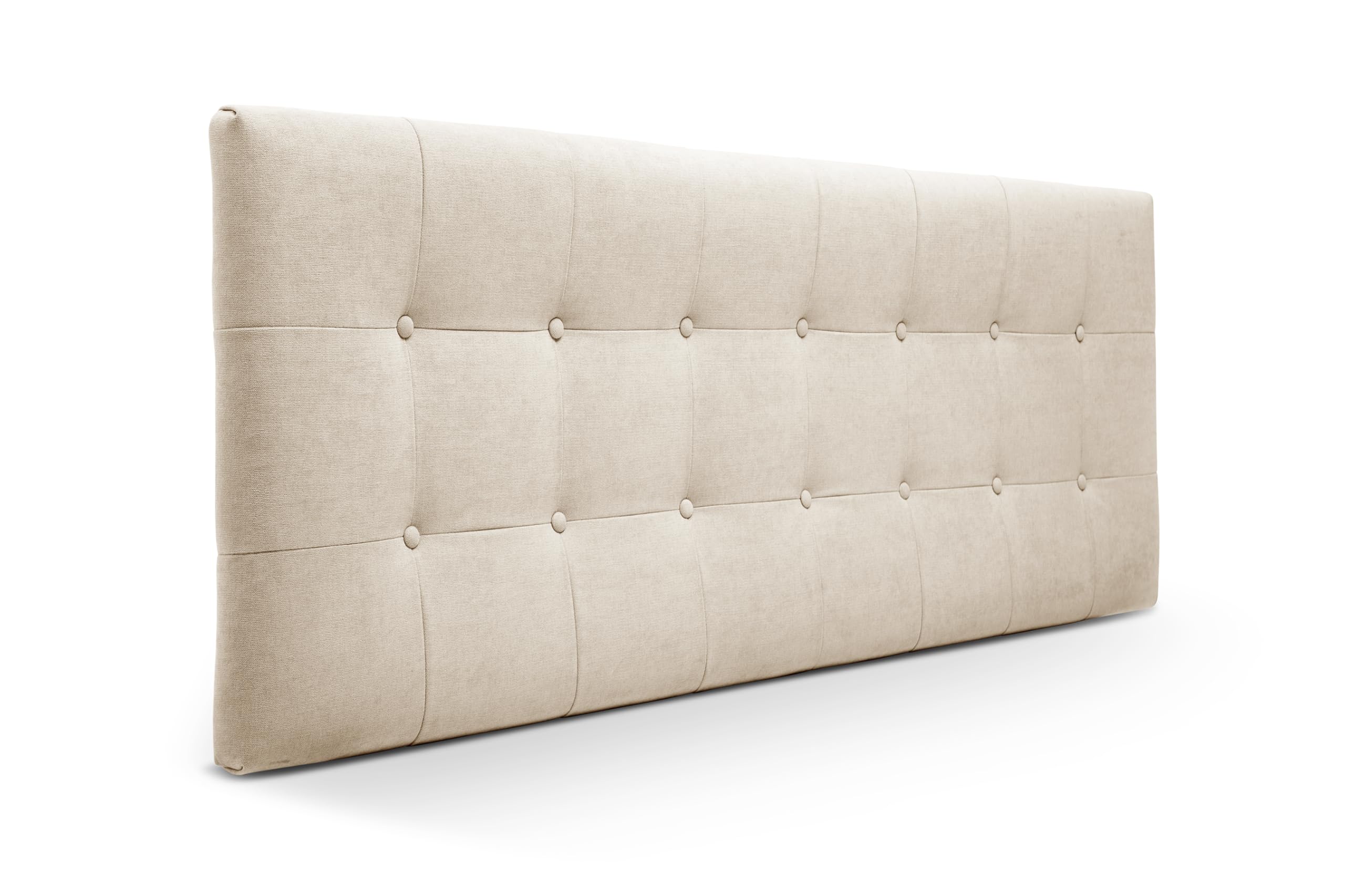 SUENOSZZZ-ESPECIALISTAS DEL DESCANSO Headboards of Beds 150 cm, Zurich Padded Headboards, Upholstered Headboard ACUALINE Easy Cleaner, Double Bed Headboards, Beige
