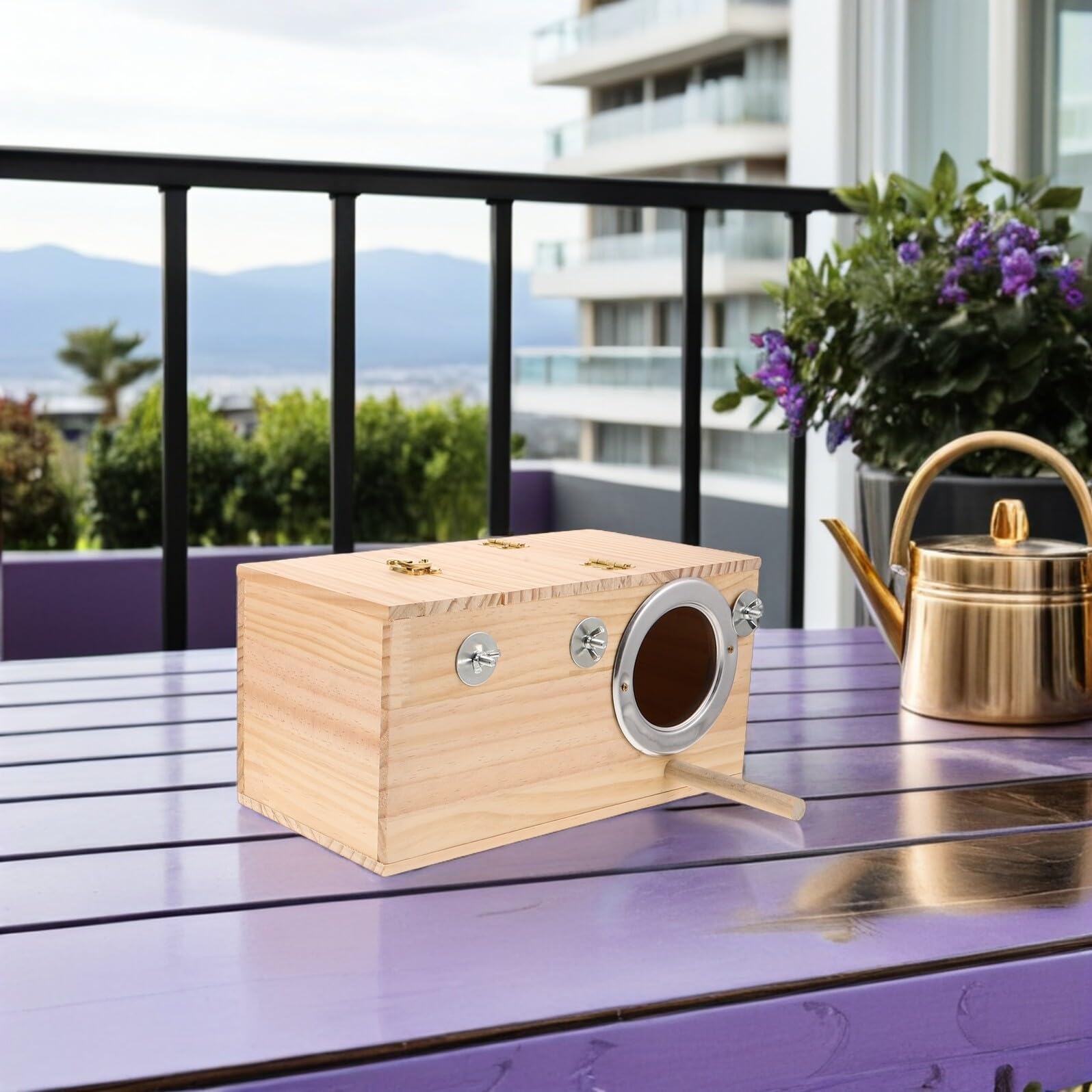 HEMOTON 2piezas Caja De Cría para Loros De Madera Cajas Nido para Agapornis y Periquitos para Uso Jaula como Nido De Cría para Pájaros Pequeños