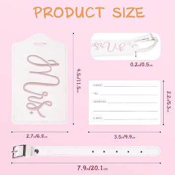 Mr and Mrs Tags, Wedding Gifts for Couples 2026, Personalized Engagement Gifts for Couples, Bridal Shower Gift for Newlyweds, Bride and Groom Travel Essentials