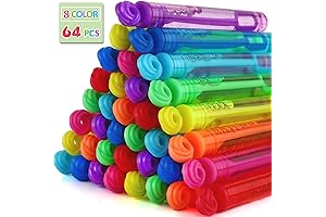 Neon Bubble Extravaganza: 64 Mini Wands for Fair-Priced Fun