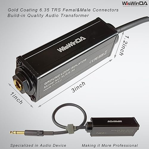 Vista 16 de XLR - Aislador de bucle de tierra para sistema estéreo para el hogar, altavoz, audio de coche, kit de automóvil, reproductor de audio