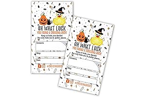 Halloween Fall Cruising Ducks Hang Tags to Attach to Rubber Ducks for Cruise Ship Game