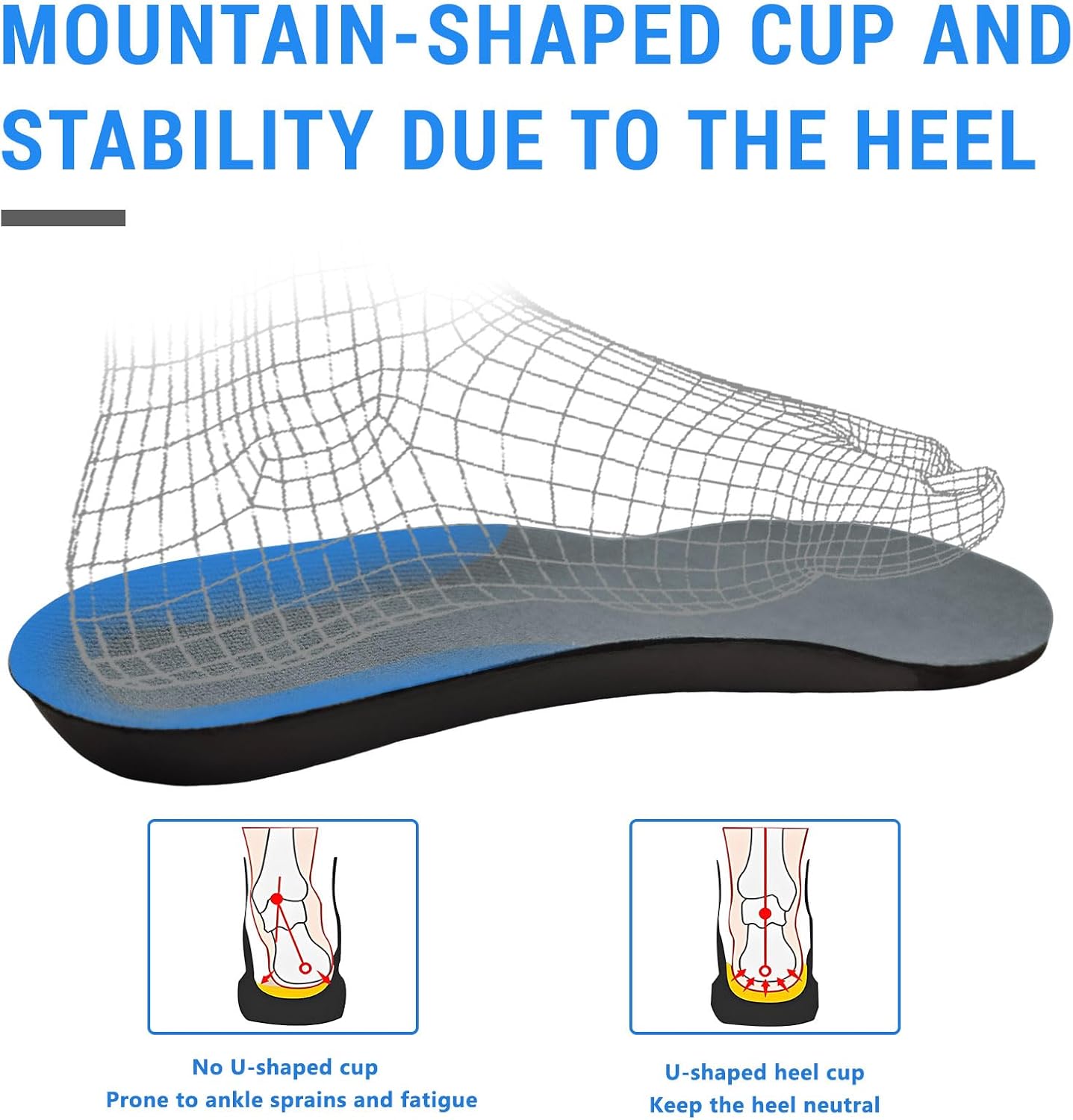 Insoles for New Balance Shoes, Memory Foam Arch Support Replacement Footwear Inserts for Men's Comfor and Cushion Shock Absorbing(M9)