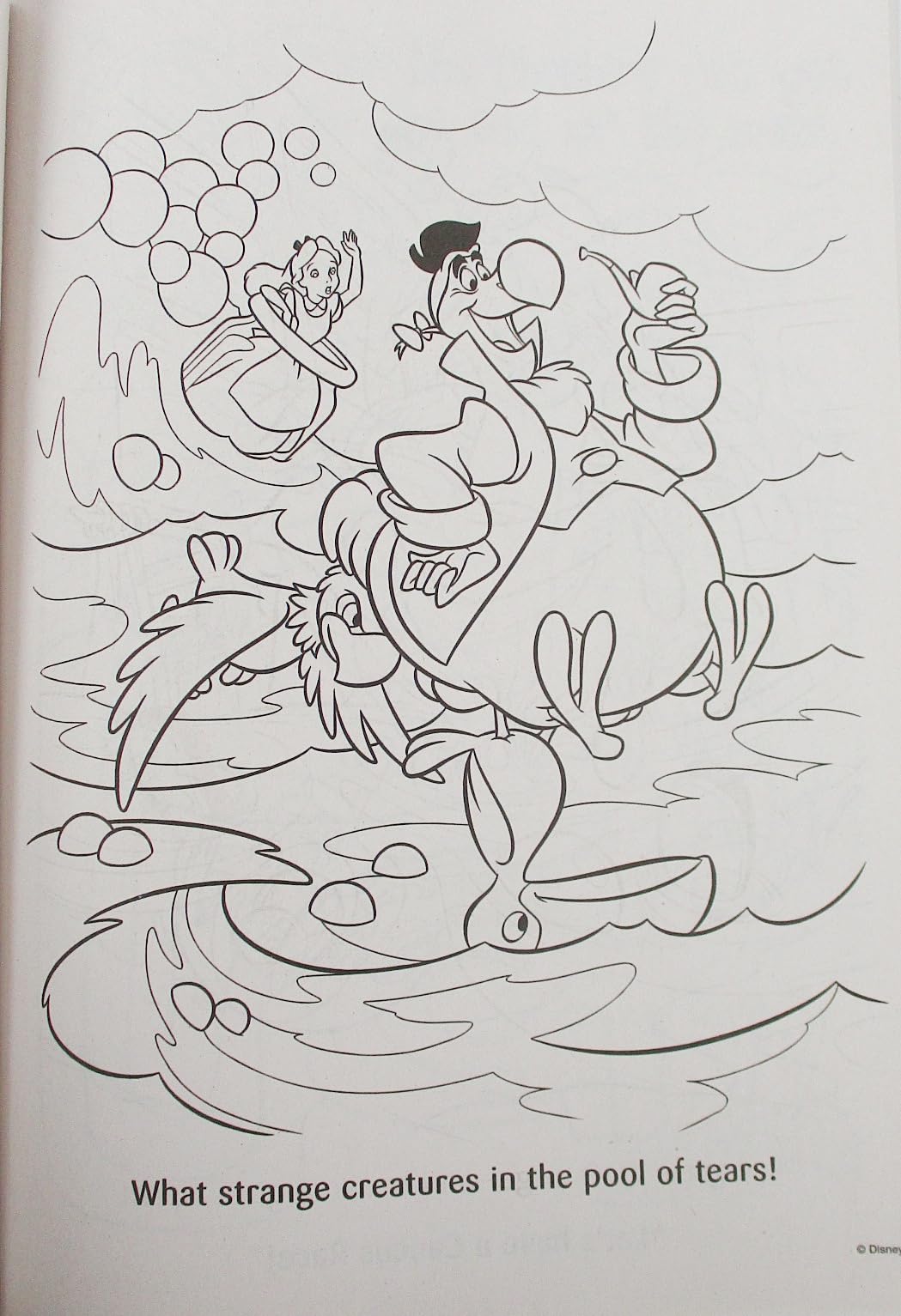 Alice in Wonderland Coloring + Activity Book Favor or Gift for Children - ''Let's Have Tea!'' - 80 Pages - Image 3