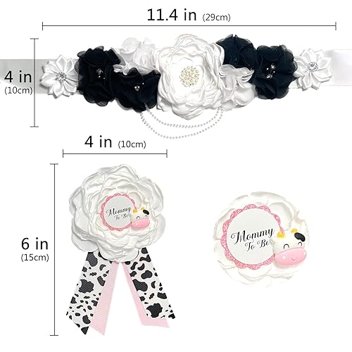 Miniatura 2 de Banda con estampado de vaca para baby shower, decoraciones de baby shower de vaca