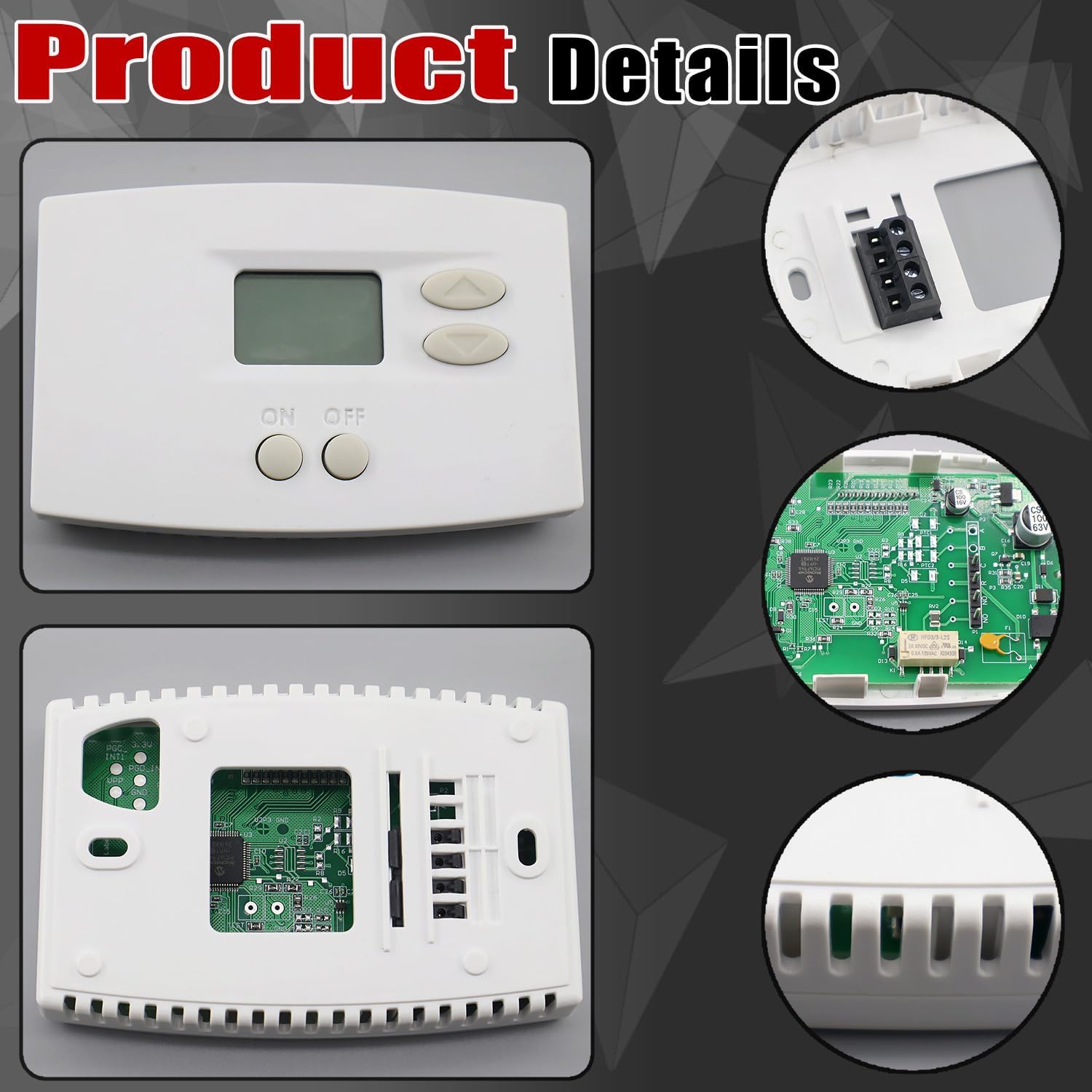 65 Manual Digital Whole-House Wall Mounted Humidifier Control Humidistat compatible with AprilAire 400 500 600 700 Evaporative Humidifiers and 800 Steam Humidifier, 24VAC