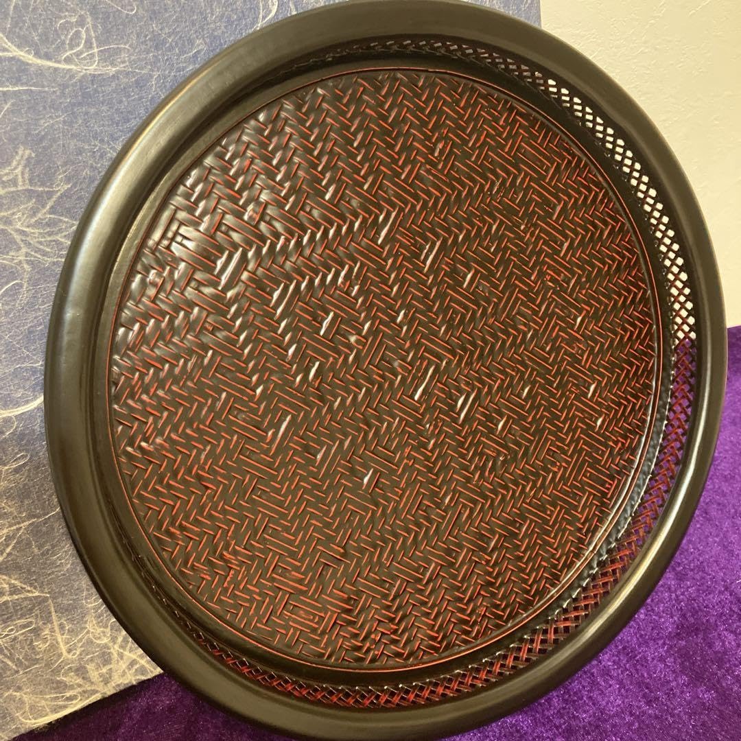 久留米 九籃（くらん） 八角トレイ 黒／籐風／漆塗調トレー 久留米 九籃（くらん） 八角トレイ 黒／籐風／漆塗調トレー - メルカリ