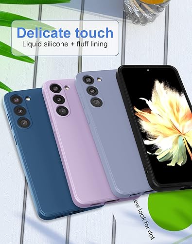 Miniatura 4 de Foluu Funda de silicona para Galaxy S24 Ultra, funda protectora de goma de gel líquido con forro de microfibra suave, carcasa rígida delgada y a