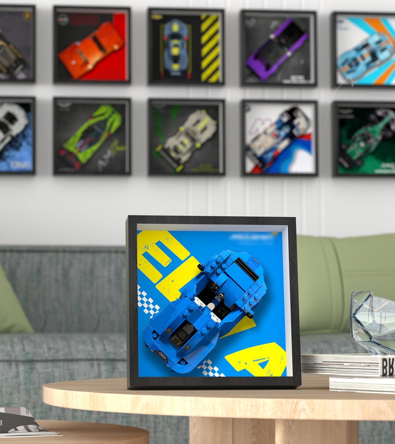 WETCEAOM Display Wallboard Compatible with Lego Speed Champions Elva 76902, Gift Ideas Compatible with Lego Car Wall Mount Lover (Model Not Included)