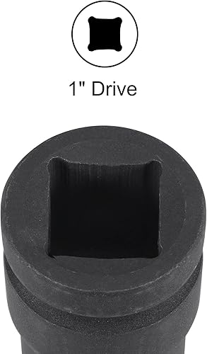 Miniatura 3 de uxcell Enchufe de impacto cuadrado de 1 pulgada por 0.866 in, CR-MO 3.150 in de longitud, tamaños métricos estándar