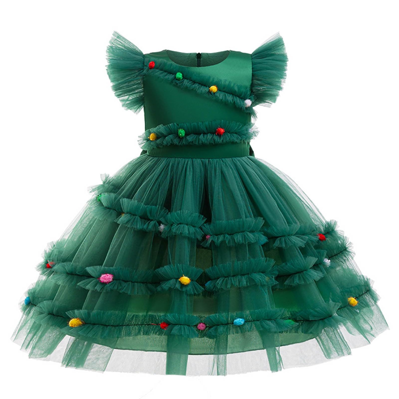 Cokbyavla Women's E-Green Baby Girl Christmas Dress, Kids Girl Christmas Printing Dress Ugly Sweater Big Girls Toddler Boys Sweatshirt Multipack Toddler Sweatshirts 4T Baby Kid 9-11 Years