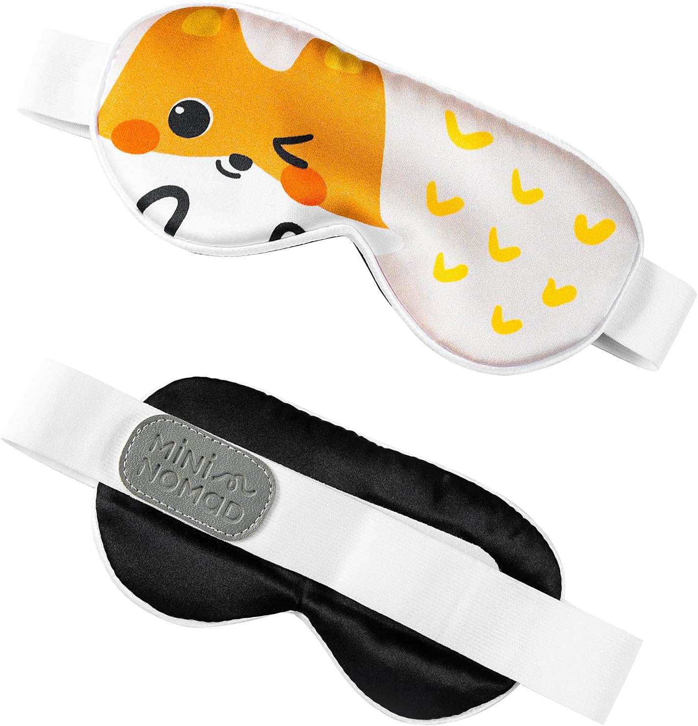 100 Silk Sleep Mask for Baby, Extra Wide Adjustable Velcro Strap, 100 Block Light