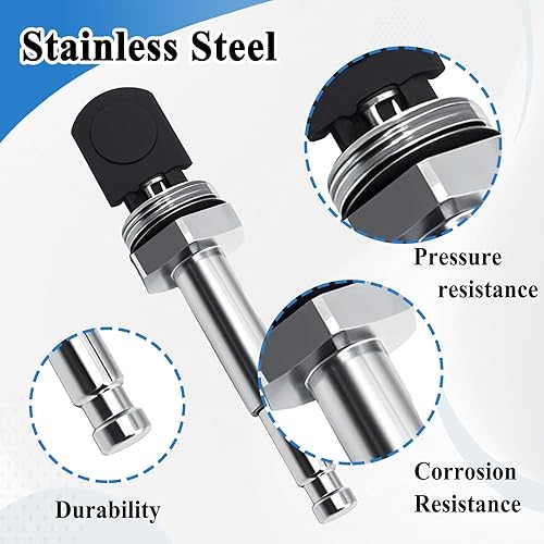 Miniatura 6 de Desviador de botón de acero inoxidable RP5649, compatible con grifos de bañera y ducha, conjunto de válvulas de bañera de repuesto