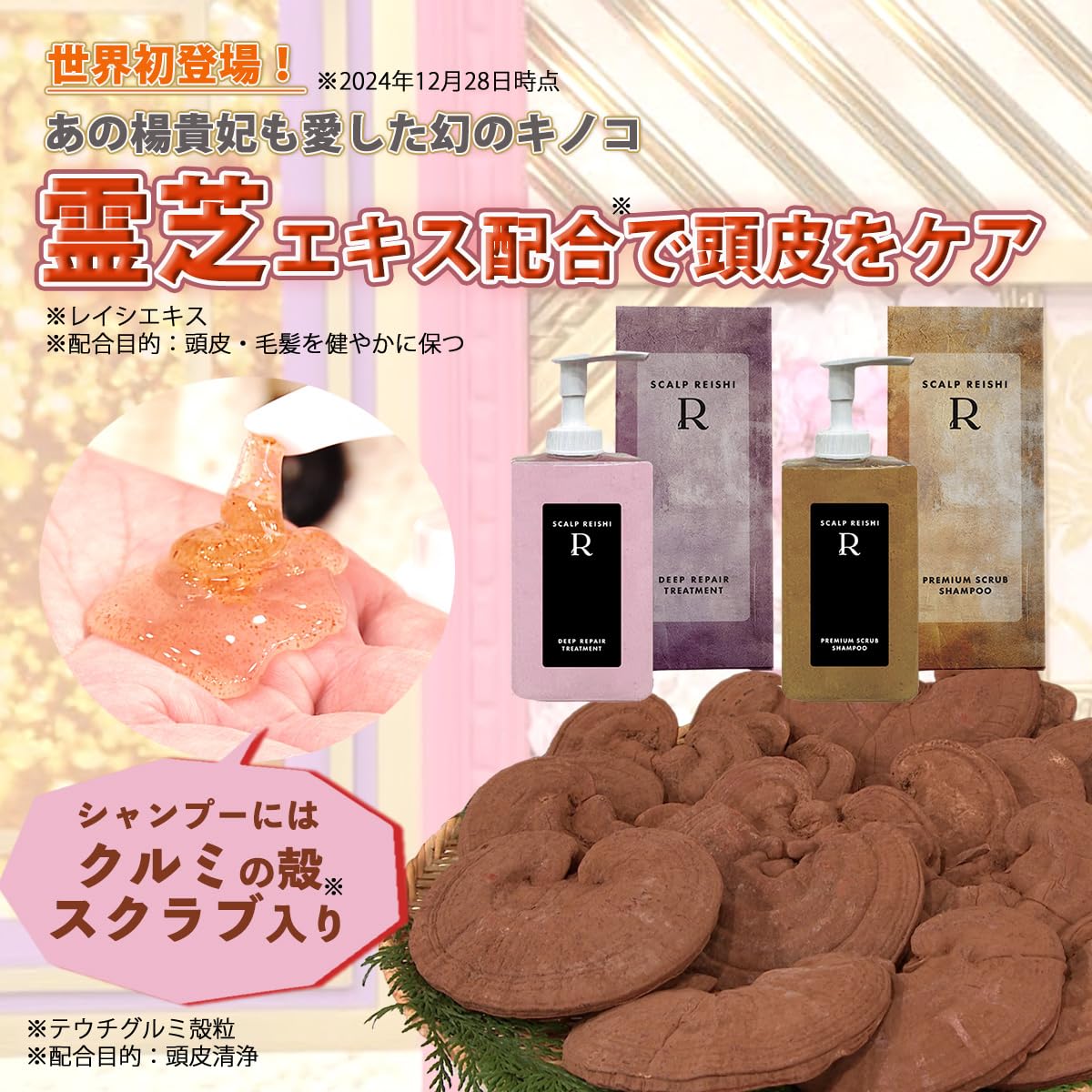 韓国　スカルプ霊芝プレミアムスカルブシャンプー＆ディープリペアトリートメント Amazon | スカルプ霊芝R プレミアムスクラブシャンプー ディープリペア