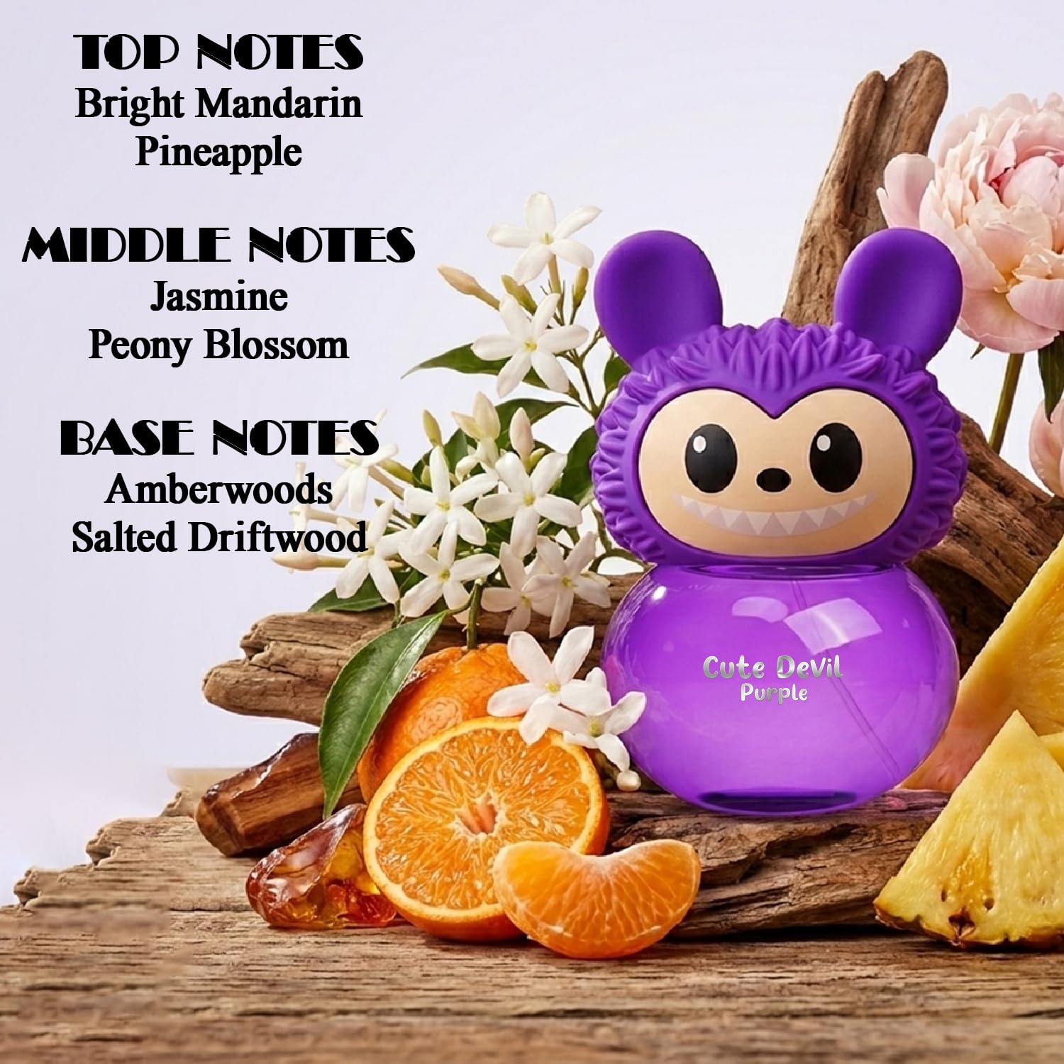 AHUJA Cute Devil Purple Eau De Parfum 100ml – Mandarin Pineapple Floral Perfume – Amberwood Fruity Long Lasting Fragrance image 4