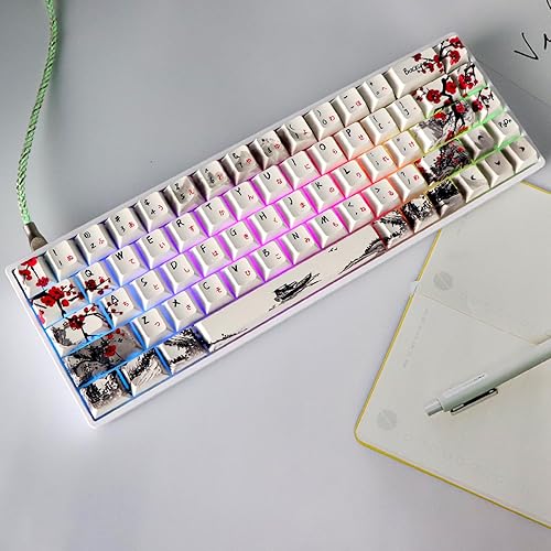 Miniatura 5 de MOLGRIA GK68 Teclado para juegos con retroiluminación RGB de 68 teclas con teclas Plum Blossom, interruptores de mecánica roja intercambiables en