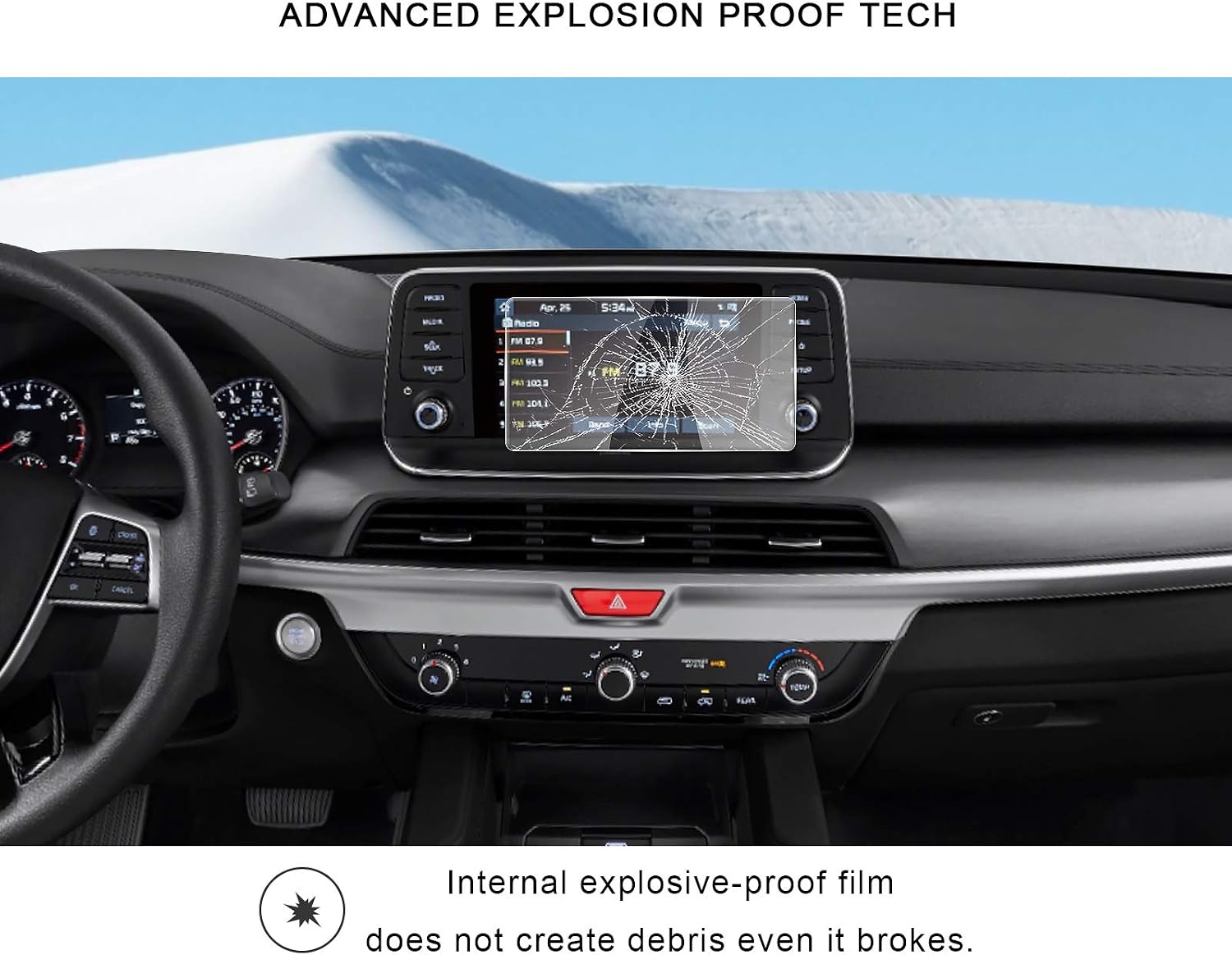 2020 2021 telluride sxp touch screen car display navigation screen protector r ruiya hd clear tempered glass car in dash screen protective film 8 in