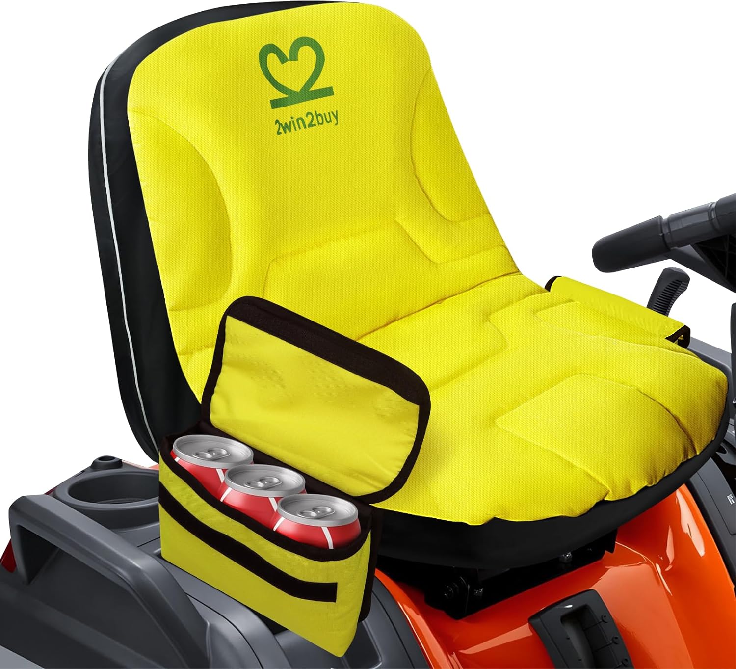 Riding Lawn Mower Seat Cover with Padded and Non Slip Fabric Rubber, 600D Weatherproof Tractor Seat Cover Cushion for John Deere, Cub Cadet, Craftsman, Troy Bilt, Kubota, Ford, Mahindra, Husqvarna