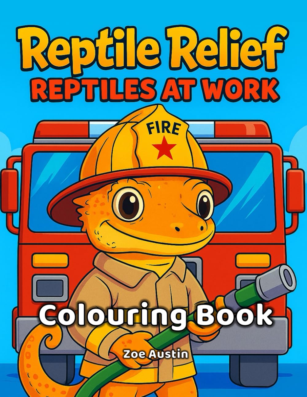 Reptile Relief - Reptiles at Work, Colouring book, Reptiles and Amphibians, A Unique Collection Of Coloring Pages.: For Adults and Children, Relaxation and Stress-Relief: Reptiles at Work