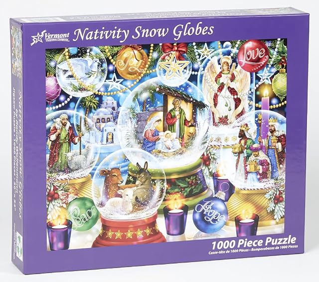 Foto 2 de 3 de Globos de Nieve de la Natividad Rompecabezas de 1000 Piezas (Jigsaw Puzzle)