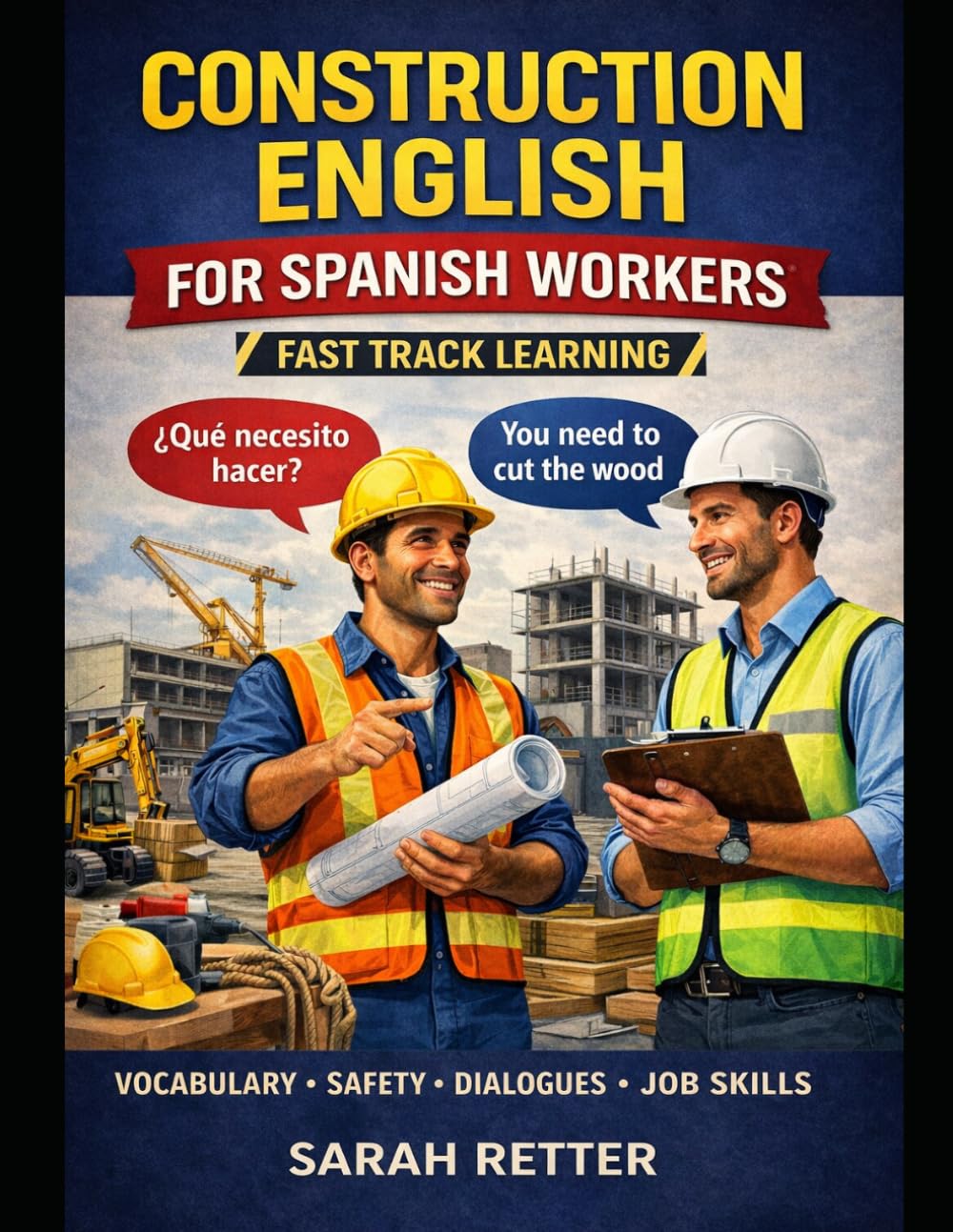 CONSTRUCTION ENGLISH FOR SPANISH WORKERS. FAST TRACK LEARNING. A Practical Handbook for Spanish-Speaking Construction Workers: Practical Job-Site Vocabulary, Safety Phrases and Dialogues.
