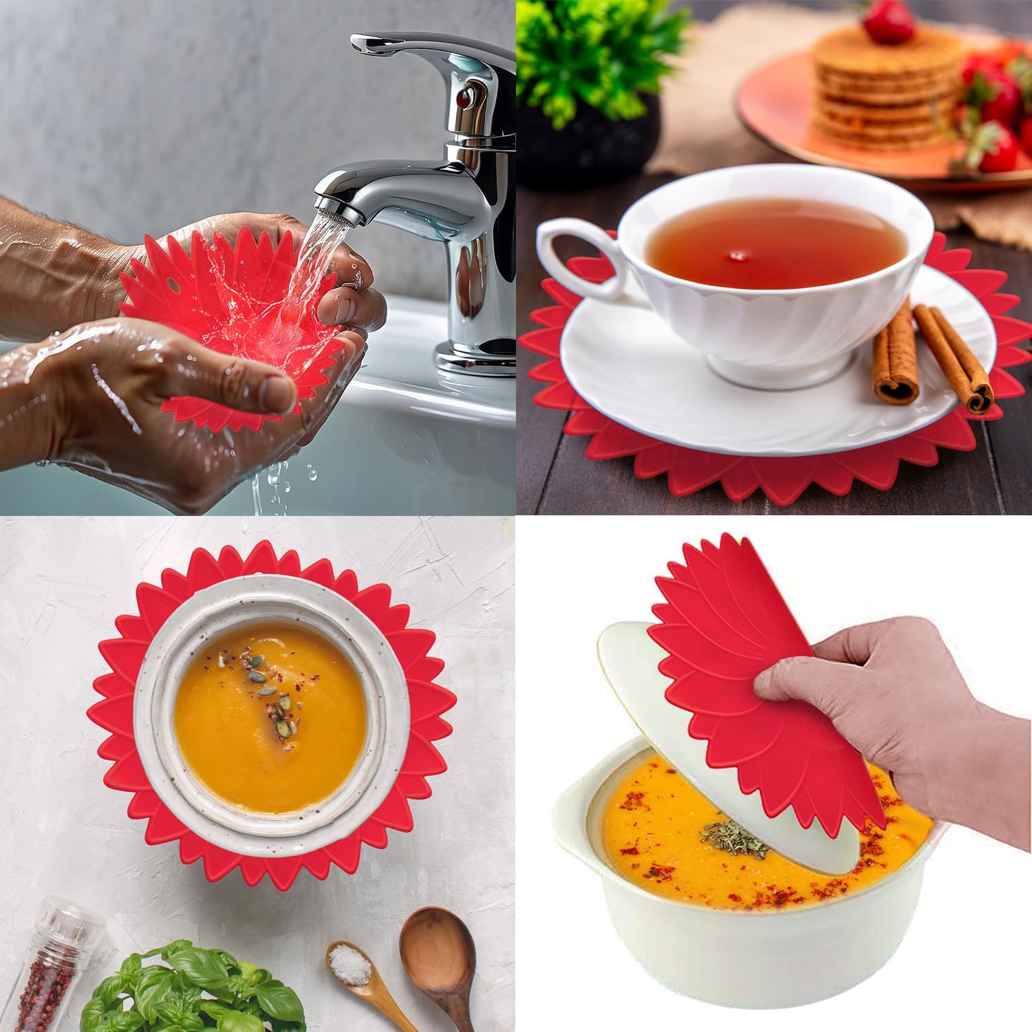 HIC Kitchen Silicone Jar Opener Garlic Peeler, Heat-Safe Silicone, BPA-Free