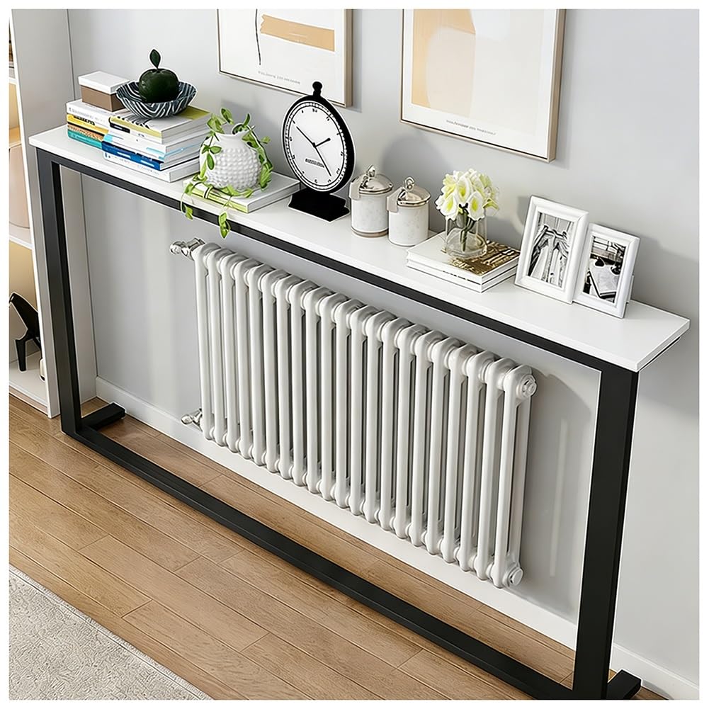 Tavolo consolle, tavolino stretto per divano, ripiano in legno per ingresso, soggiorno e camera da letto, design lungo per posizionare oggetti, 80 x 20 x 90 cm
